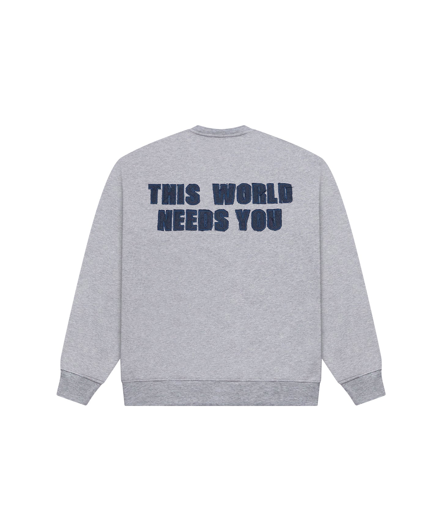 Sweater TWNY Heather Grey-Destroyed Blue Denim