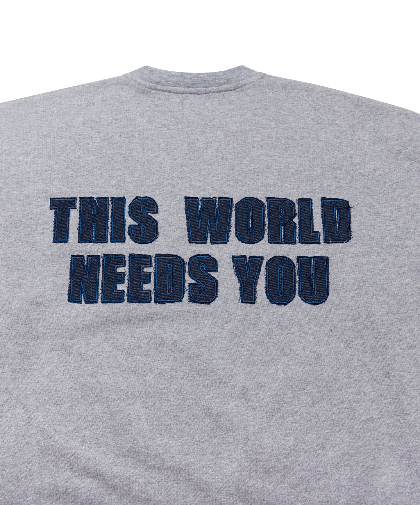 Sweater TWNY Heather Grey-Destroyed Blue Denim
