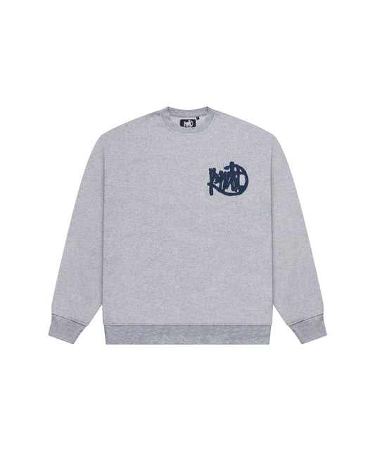 Sweater TWNY Heather Grey-Destroyed Blue Denim