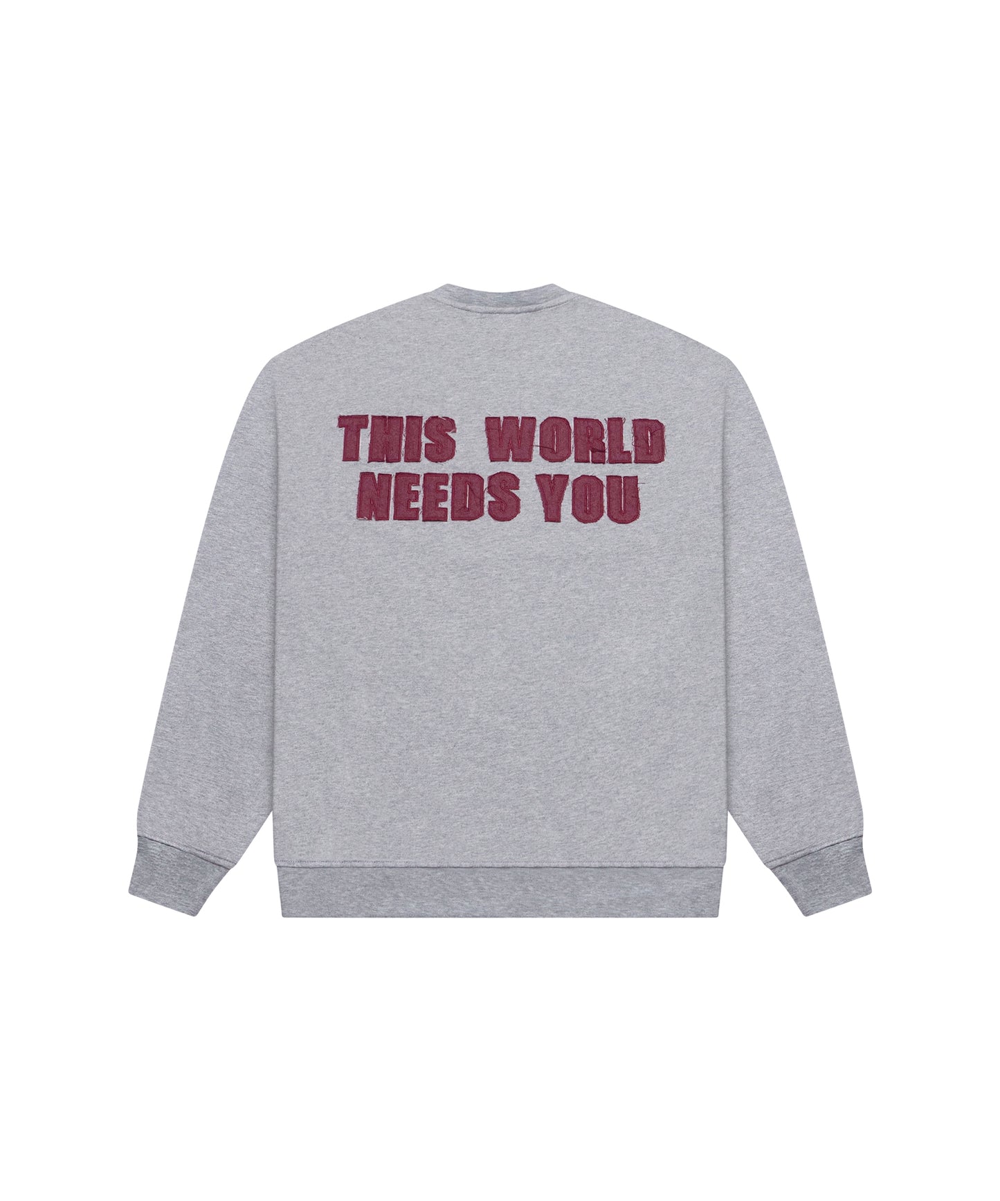 Sweater TWNY Heather Grey-Destroyed Burgundy Denim